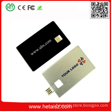 Credit Card Shape USB Flash Drive, Card Free Logo Metal Mini Pormo USB Pen Drivers, Business Card Shape USB Memory Stick Cheap